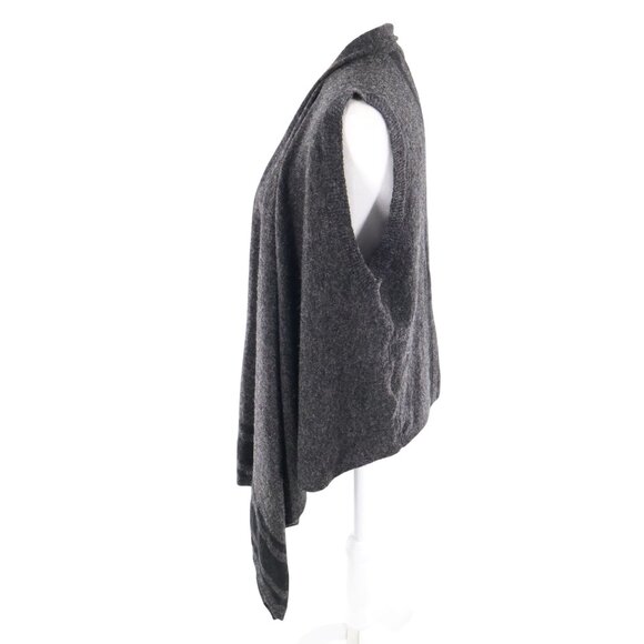 Banana Republic Drapey Open Sweater Vest Womens M Gray Wool Alpaca Mohair Preppy - Picture 6 of 15